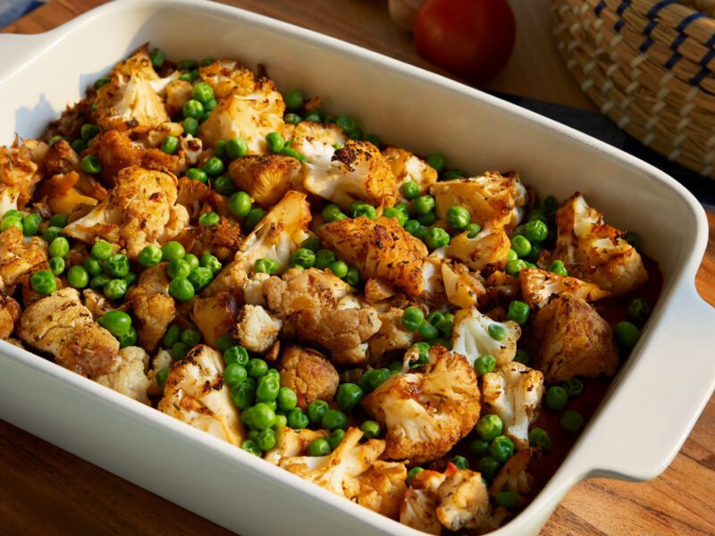 roasted cauliflower and quinoa casserole app