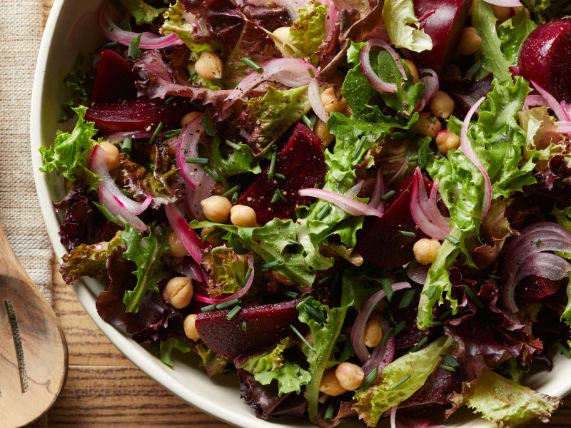 Chickpea and Baby Beet Salad with Pickled Red Onions-1