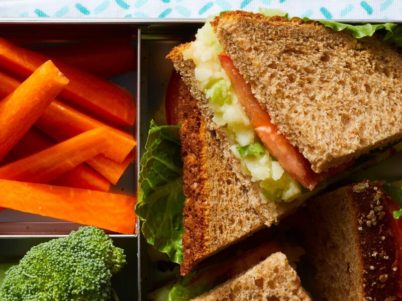 Vegan Deviled Potato Sandwiches