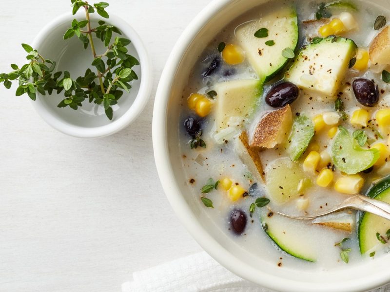 Zucchini Corn and Black Bean Soup