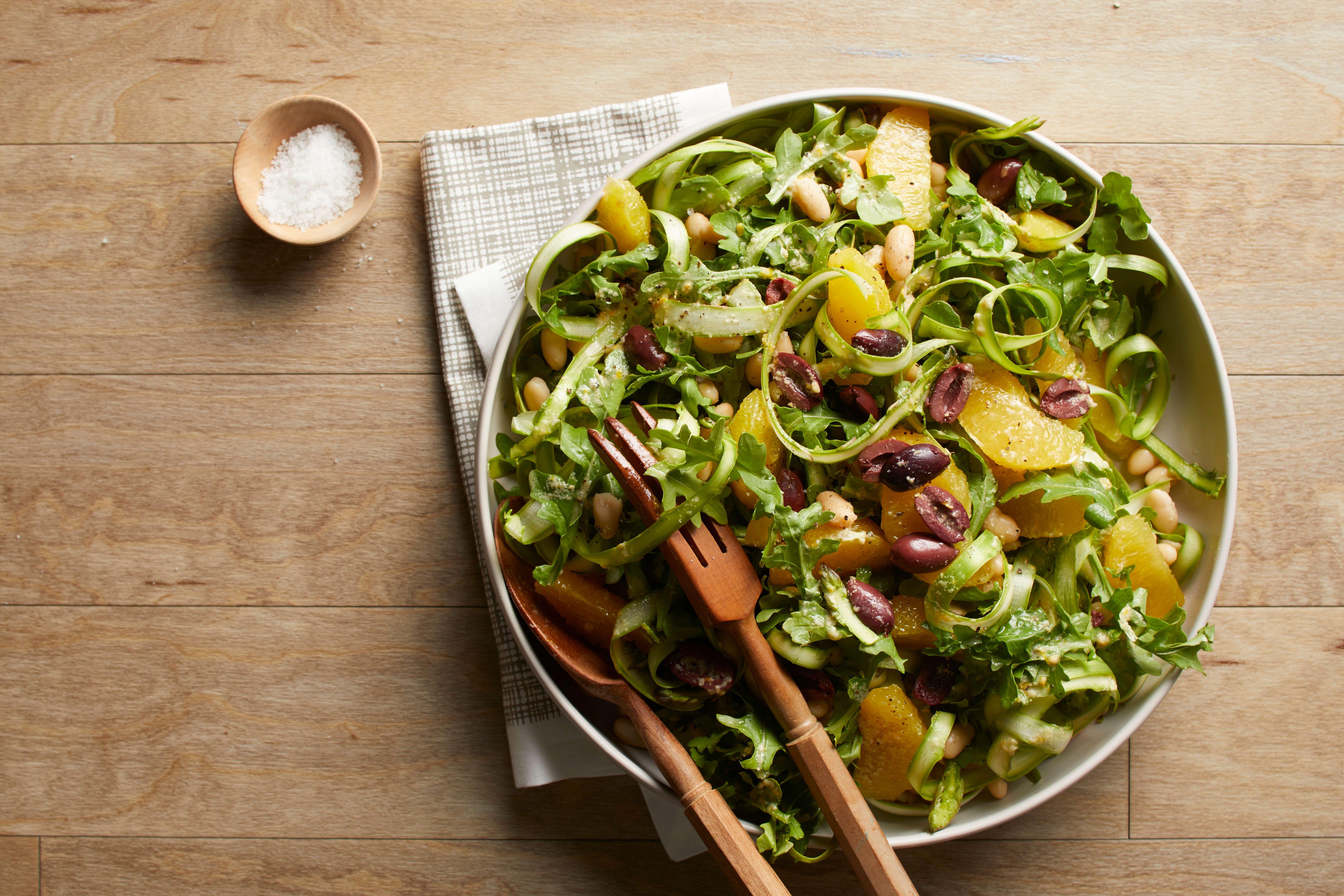 Mediterranean Shaved Asparagus Salad