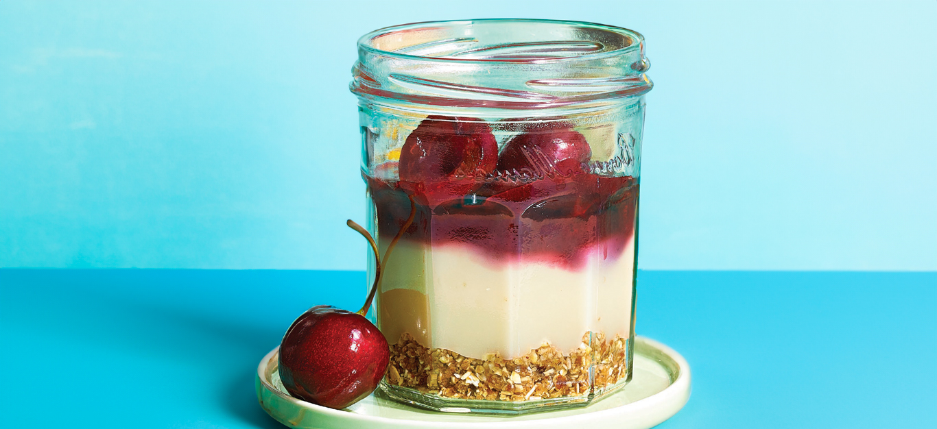 Cherry Panna Cotta Parfaits