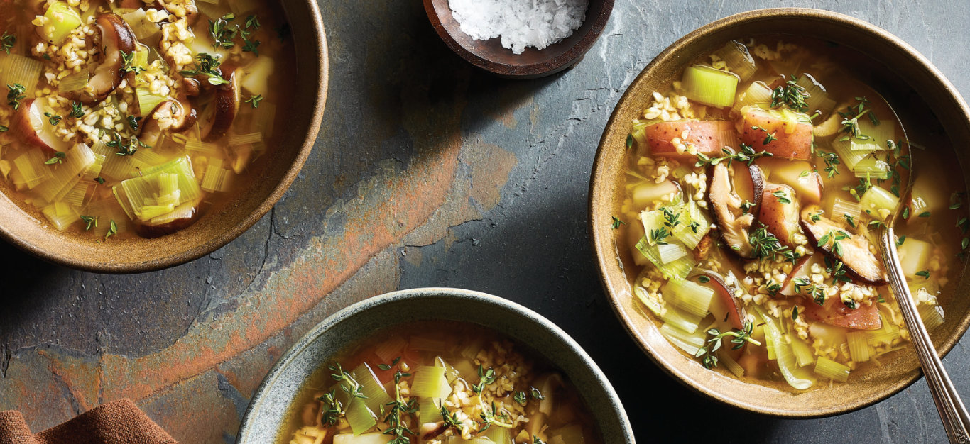 Shiitake Mushroom and Leek Soup