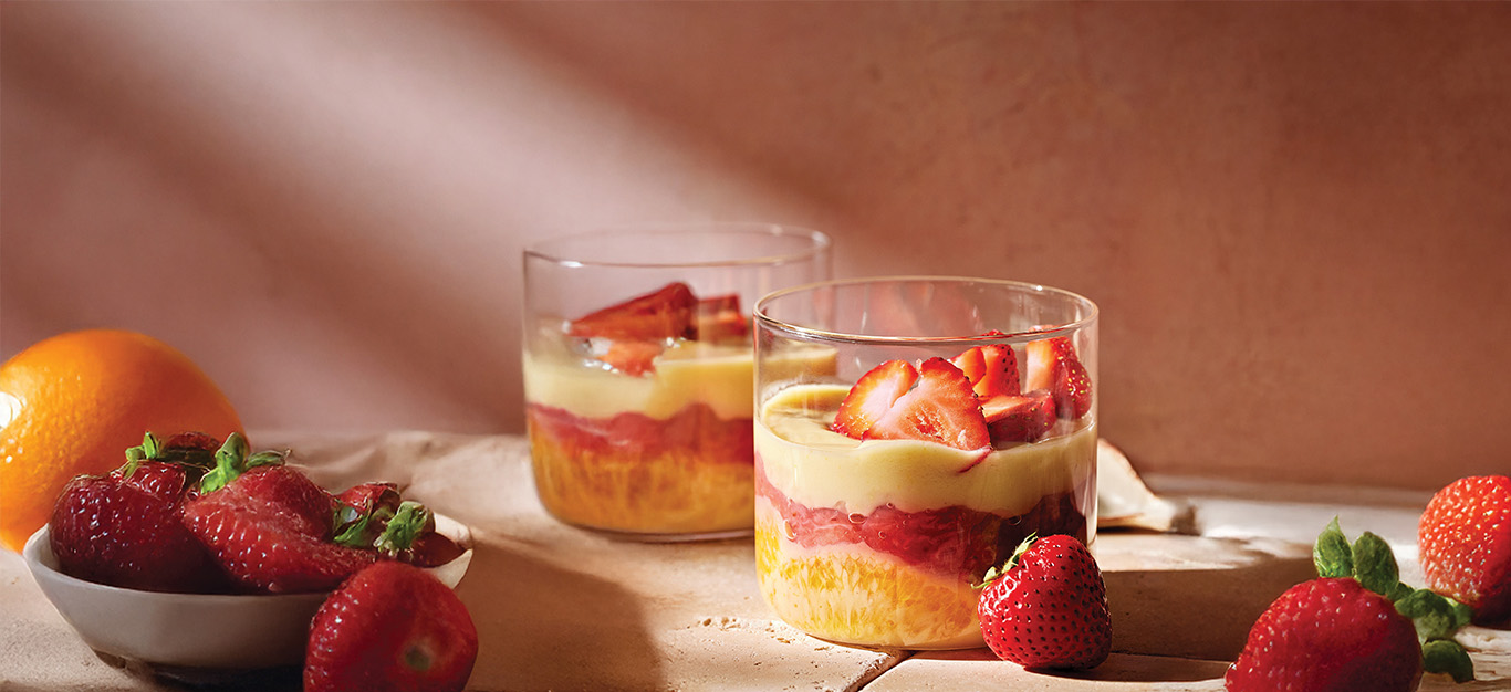 Strawberry-Orange Custard Cups