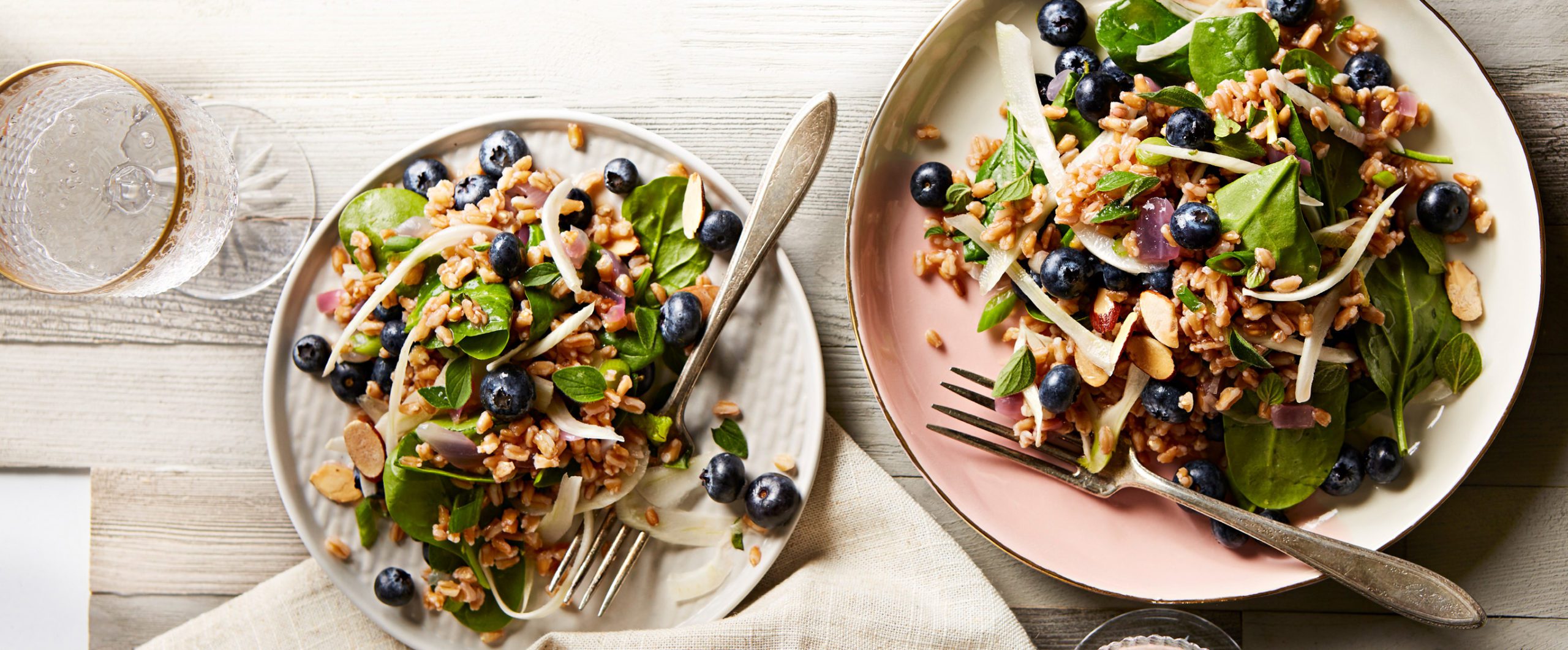 Farro Salad With Blueberries and Lemon Dressing