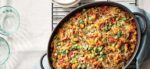 Vegan Hash Brown Casserole with Tempeh Crumbles