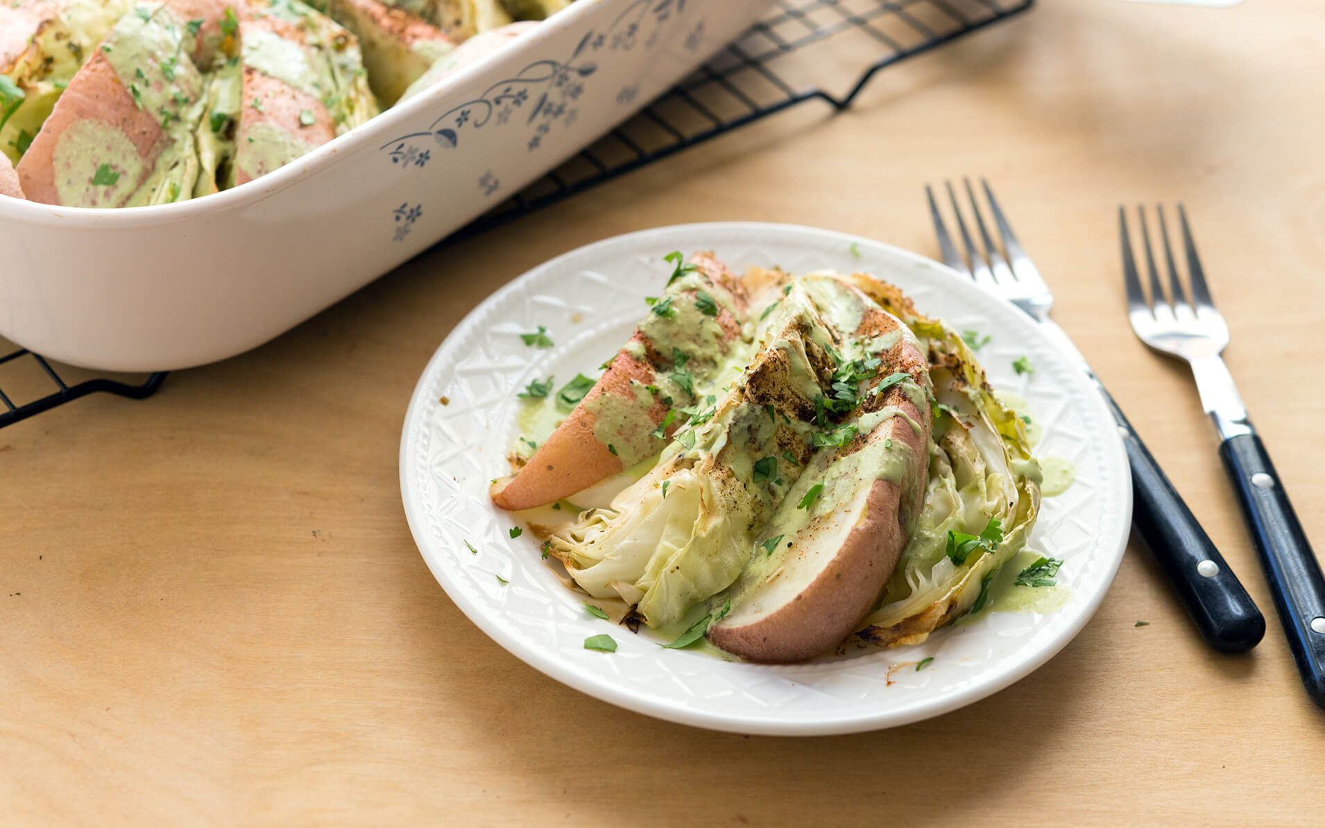 Roasted Red Potatoes and Cabbage