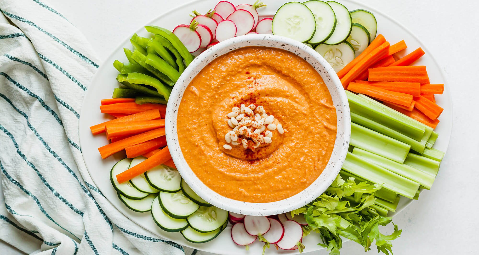 Sonoran Desert Tepary Bean and Roasted Red Pepper Hummus