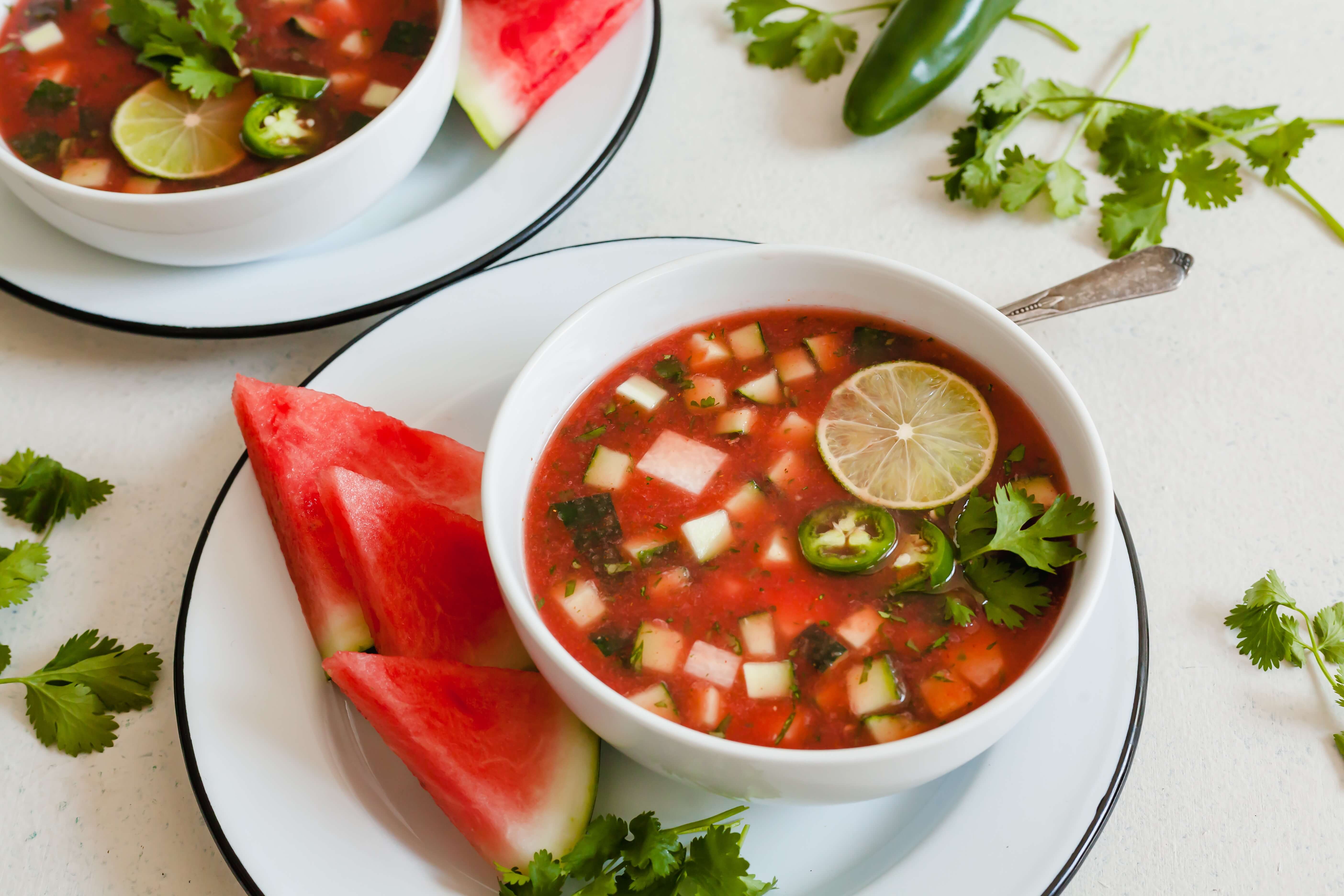 15-Minute Watermelon Gazpacho
