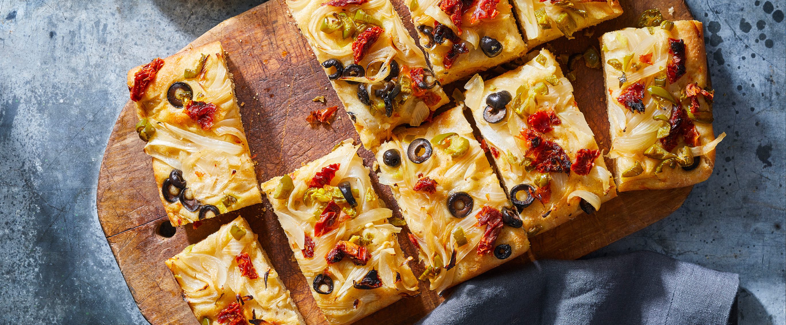 Sun-Dried Tomato and Caramelized-Onion Focaccia
