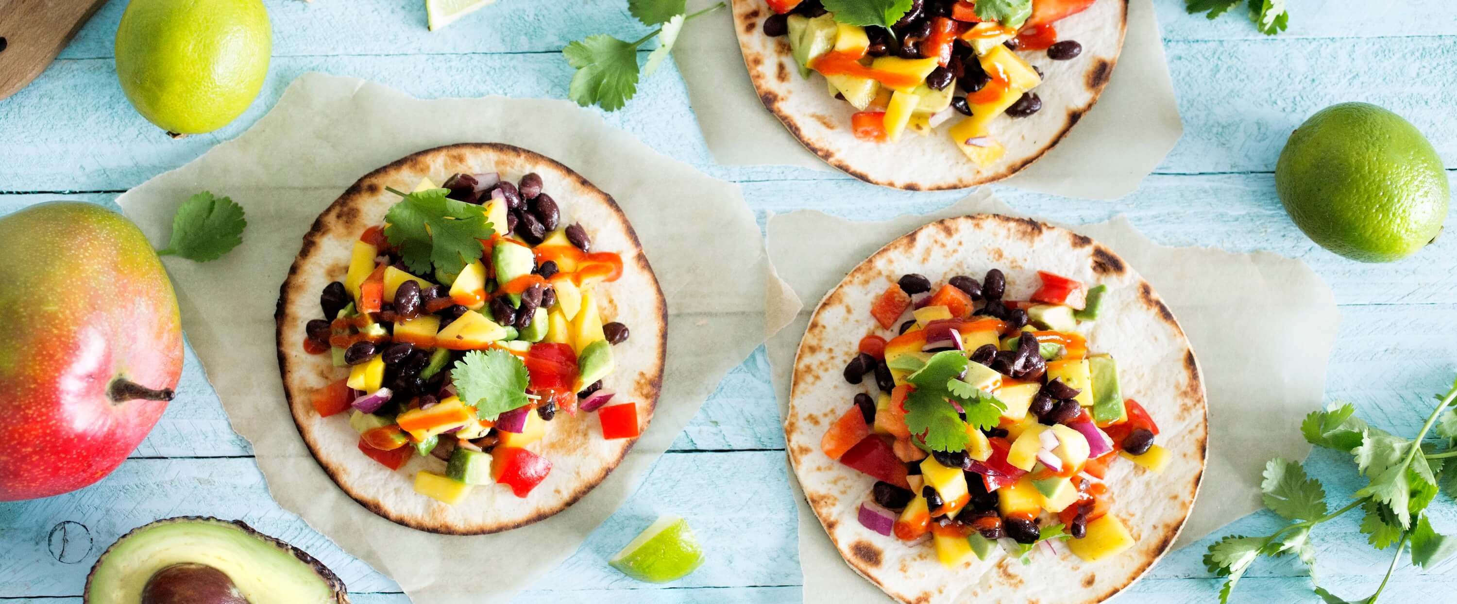 Mango and Black Bean Tacos